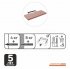 Полка настенная Spaceo Bistro 60x23.5 см МДФ цвет розовый