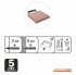 Полка настенная Spaceo Bistro 23x23.5 см МДФ цвет розовый