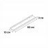 Полка настенная Spaceo White Marble 60x10 см МДФ цвет белый мрамор
