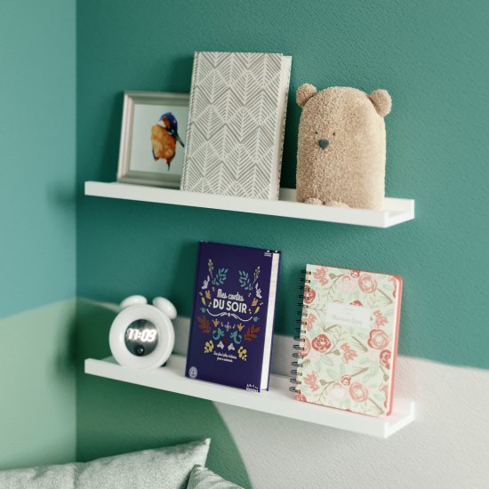 Полка настенная Spaceo White 60x10 см МДФ цвет белый