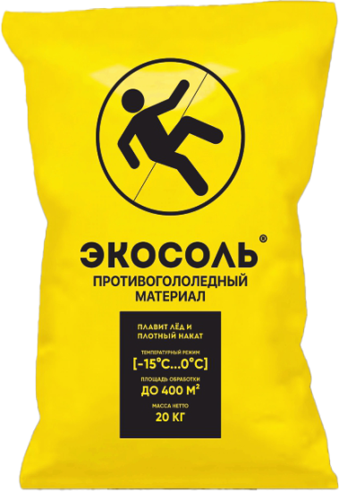 Антигололедный реагент «Экосоль» 20 кг