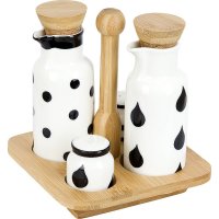 Набор для специй Nouvelle bianco nero