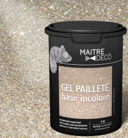 Лак-основа Maitre Deco «Gel Paillete Base Incolore» бесцветный 1 кг