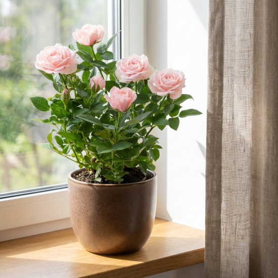 Роза горшечная Кордана микс 10.5x10.5 см