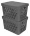 Ящик с крышкой DeLUXE 38x27.6x22 см 18 л полипропилен цвет серый