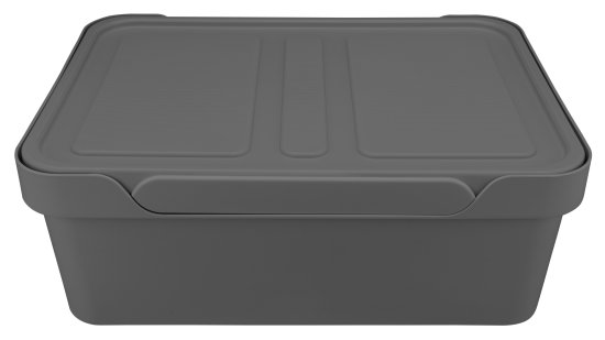 Ящик с крышкой Luxe 38x27.6x14 см 12 л полипропилен цвет серый