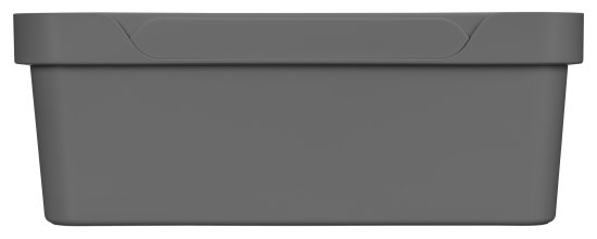 Ящик с крышкой Luxe 38x27.6x14 см 12 л полипропилен цвет серый