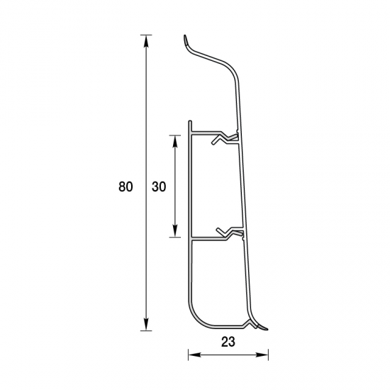 Плинтус напольный Ideal «Сосна снежная» высота 80 мм, длина 2.2 м