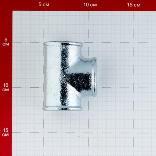 Тройник Gebo Platinum (130-6V) 1 ВР(г) х 1 ВР(г) х 1 ВР(г) чугунный оцинкованный