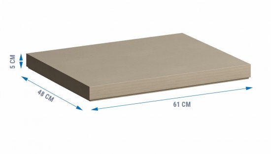 Столешница для ванной Scandi SC-60MS 60x4x47 см, искусственный камень, цвет матовый графит