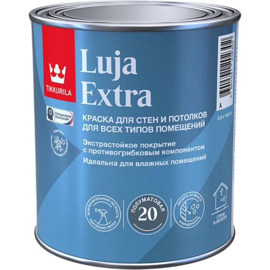 Краска для стен и потолков Tikkurila luja extra