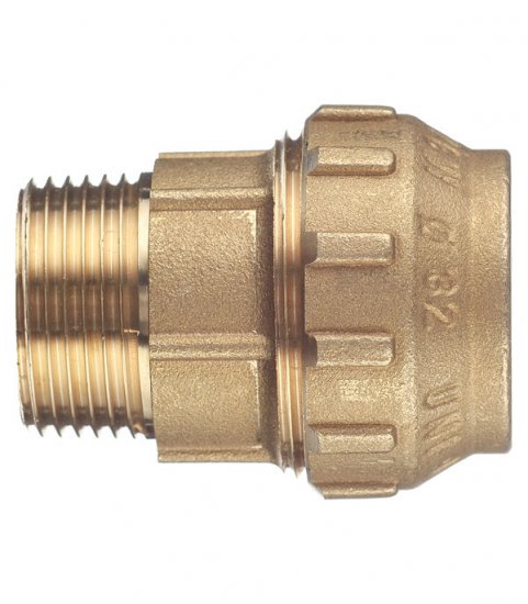 Муфта ПНД Tiemme компрессионная переходная 32х1 НР(ш) латунь