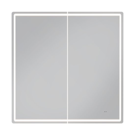 Шкаф зеркальный подвесной Vigo Look с подсветкой 80x80 см цвет белый