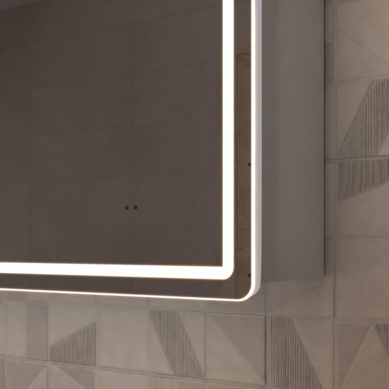 Шкаф зеркальный подвесной Vigo Look с подсветкой 80x80 см цвет белый