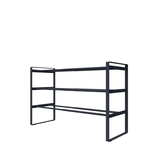 Этажерка для обуви Otto 70x45x25 см 3 полки сталь цвет чёрный