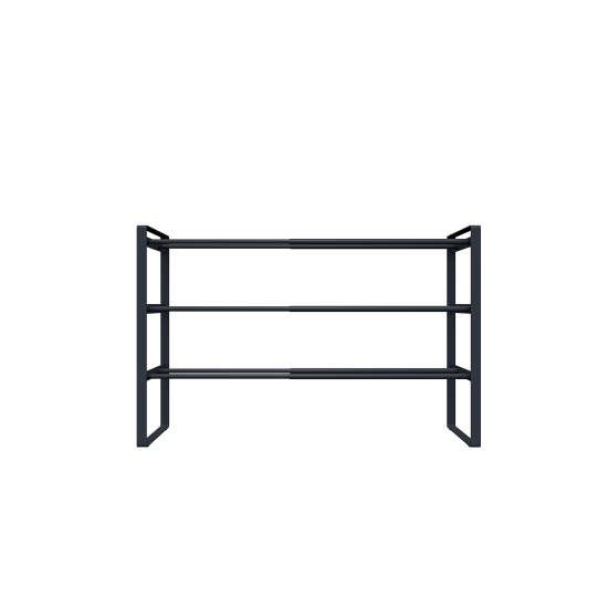 Этажерка для обуви Otto 70x45x25 см 3 полки сталь цвет чёрный