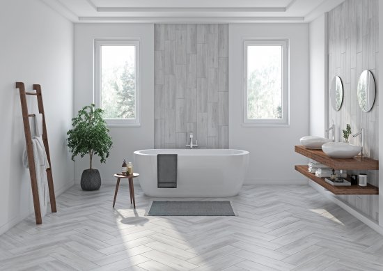 Глазурованный керамогранит Cersanit Stockholm 18.5x59.8x0.75 см 1.216 м² матовый цвет серый