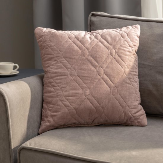 Подушка декоративная Linen Way 43x43 см замша пыльная роза