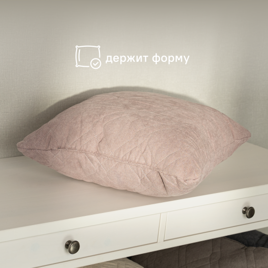 Подушка декоративная Linen Way 43x43 см замша пыльная роза
