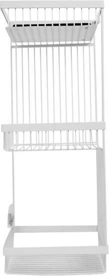 Полка для ванной Lemer Like трехъярусная прямая 20x20x52 см металл цвет белый