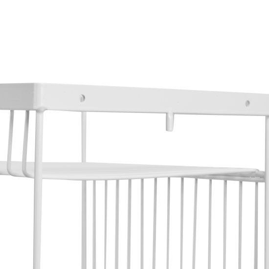 Полка для ванной Lemer Like трехъярусная прямая 20x20x52 см металл цвет белый