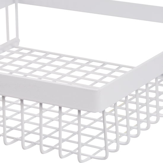 Полка для ванной Lemer Like трехъярусная прямая 20x20x52 см металл цвет белый