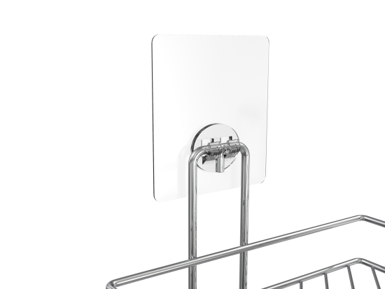 Полка для ванной Lemer Like трехъярусная прямая 20x20x52 см металл цвет белый