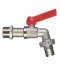 Кран шаровой латунный Valtec 3/4 НР(ш) х 3/4 НР(ш) ручка со штуцером угловой (VT.051.N.05)