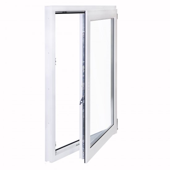 Окно пластиковое ПВХ VEKA одностворчатое 1200x800 мм (ВxШ) правое поворотно-откидное двуxкамерный стеклопакет белый/белый