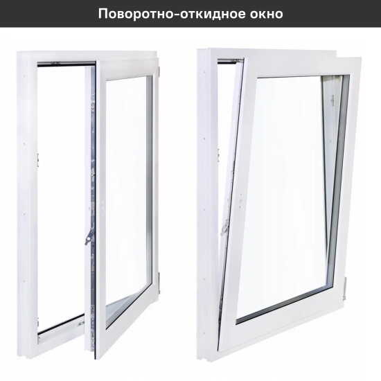 Окно пластиковое ПВХ VEKA одностворчатое 1200x800 мм (ВхШ) правое двухкамерный стеклопакет белый/белый