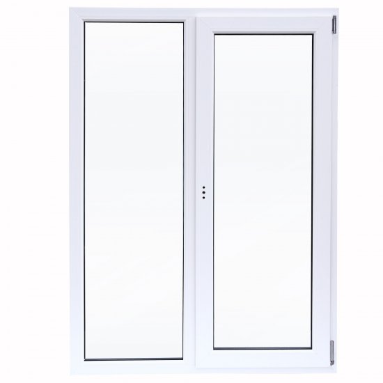 Окно пластиковое ПВХ VEKA двустворчатое 1200x1000 мм (ВxШ) двуxкамерный стеклопакет белый/белый