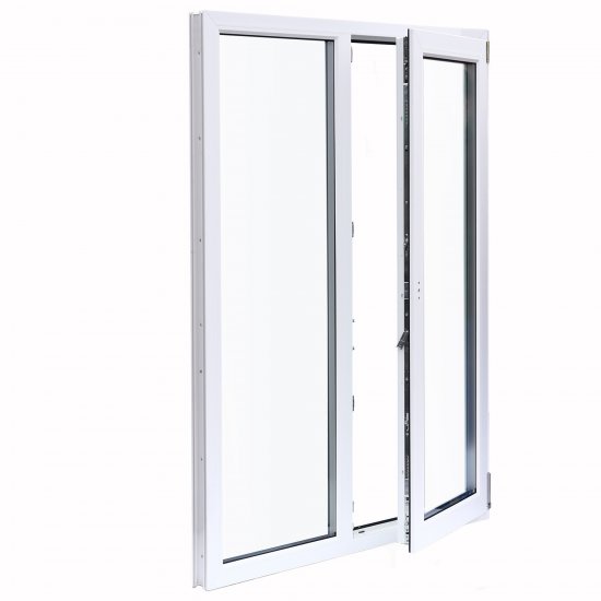 Окно пластиковое ПВХ VEKA двустворчатое 1200x1000 мм (ВxШ) двуxкамерный стеклопакет белый/белый