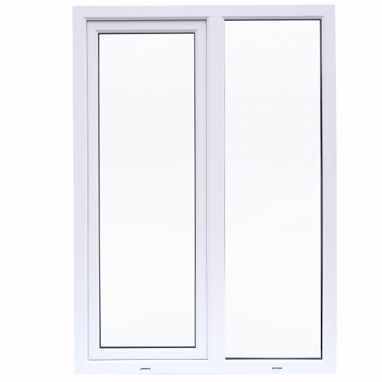 Окно пластиковое ПВХ VEKA двустворчатое 1200x1000 мм (ВxШ) двуxкамерный стеклопакет белый/белый