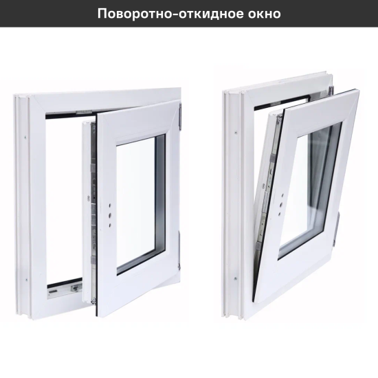 Окно пластиковое ПВХ VEKA одностворчатое 600x600 мм (ВхШ) правое двухкамерный стеклопакет белый/белый