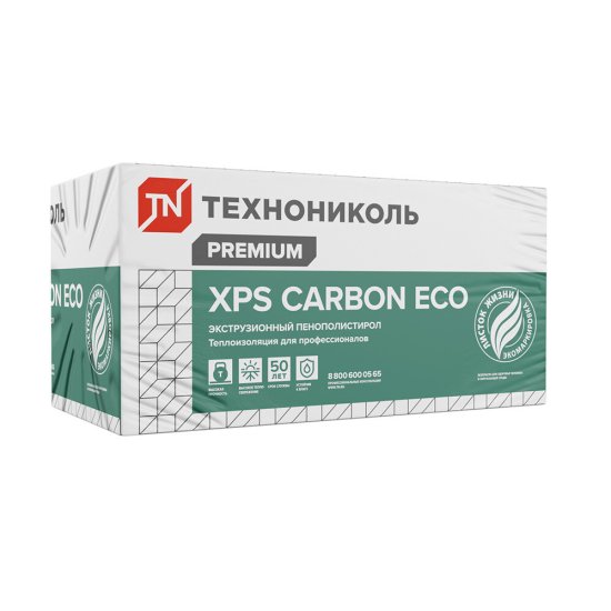 Экструдированный пенополистирол Технониколь Carbon Eco Г4 30х580х1180 мм