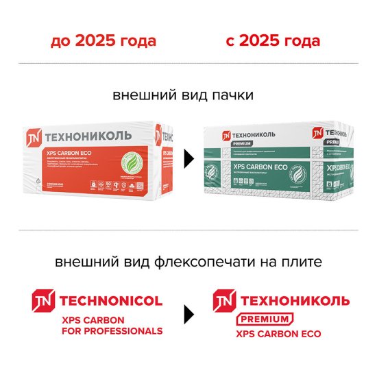 Экструдированный пенополистирол Технониколь Carbon Eco Г4 30х580х1180 мм