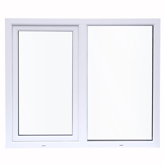 Окно пластиковое ПВХ VEKA двустворчатое 1270x1200 мм (ВхШ) однокамерный стеклопакет белый/белый