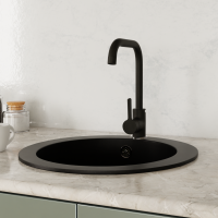 Смеситель для кухни Esko K37 общая высота 32.5 см цвет чёрный