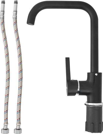 Смеситель для кухни Esko K37 общая высота 32.5 см цвет чёрный