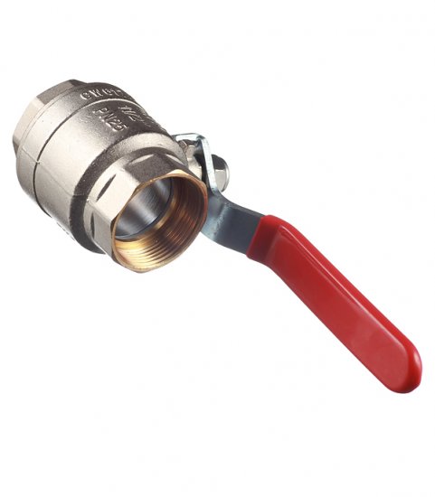 Кран шаровой латунный Valtec Base 1 1/2 ВР(г) х 1 1/2 ВР(г) ручка прямой (VT.214.N.08)