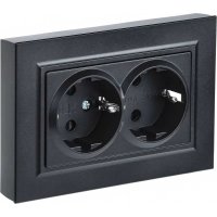 Двухместная розетка IEK Brite рс12-3-брч
