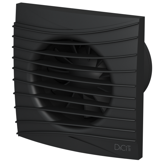 Вентилятор осевой вытяжной Diciti Silent 4C D100 мм 25 дБ 90 м³/ч обратный клапан цвет черный