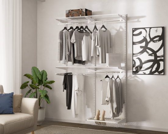 Рама выдвижная Larvij 59.7x42.5 см сталь цвет белый