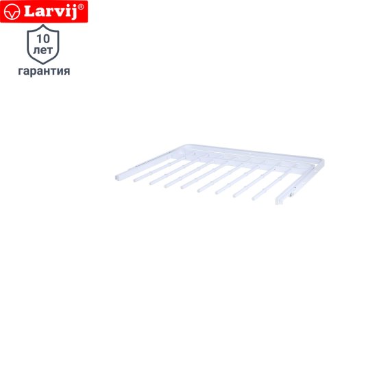 Брючница для шкафа выдвижная Larvij 59.7x42.5 см сталь цвет белый
