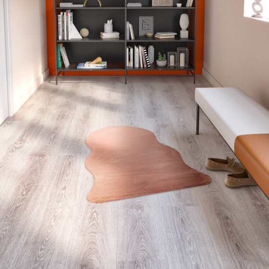 Шкура искусственная полиэстер Inspire Bianca 60x90 см цвет розовый