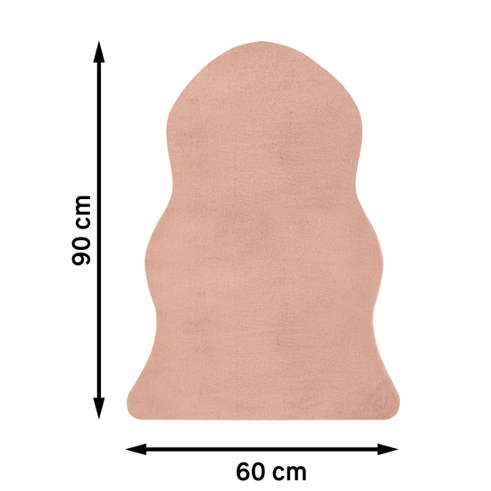 Шкура искусственная полиэстер Inspire Bianca 60x90 см цвет розовый