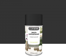 Эмаль аэрозольная декоративная Luxens сатинированная цвет черный 210 мл