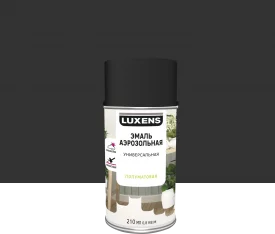 Эмаль аэрозольная декоративная Luxens сатинированная цвет черный 210 мл