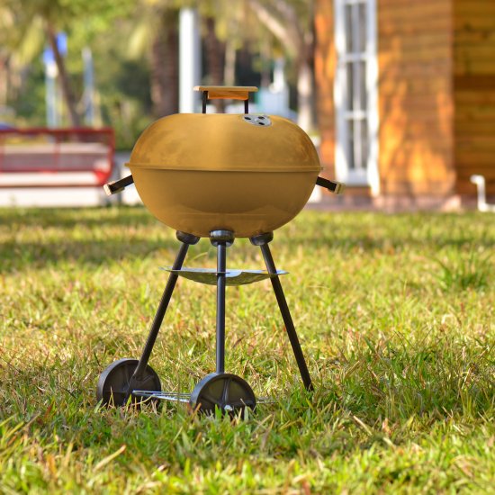 Эмаль аэрозольная термостойкая Luxens матовая цвет золотой 520 мл