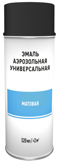 Эмаль аэрозольная декоративная матовая цвет черный 520 мл